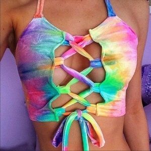 *SOLD***Tie dye rave top